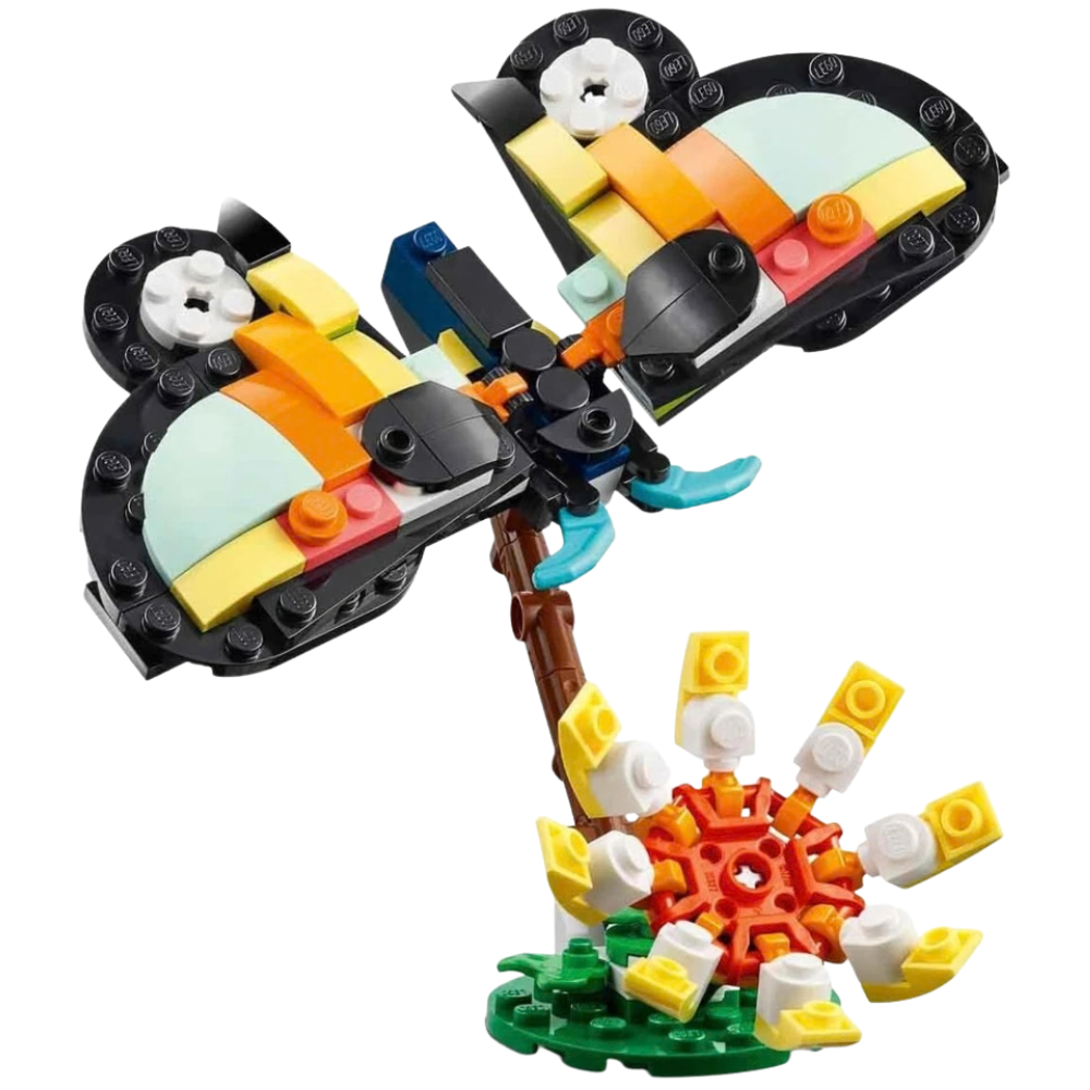 LEGO Creator Tropical Toucan 3-in-1 Animal Building Set Butterfly Fish Kids Gift