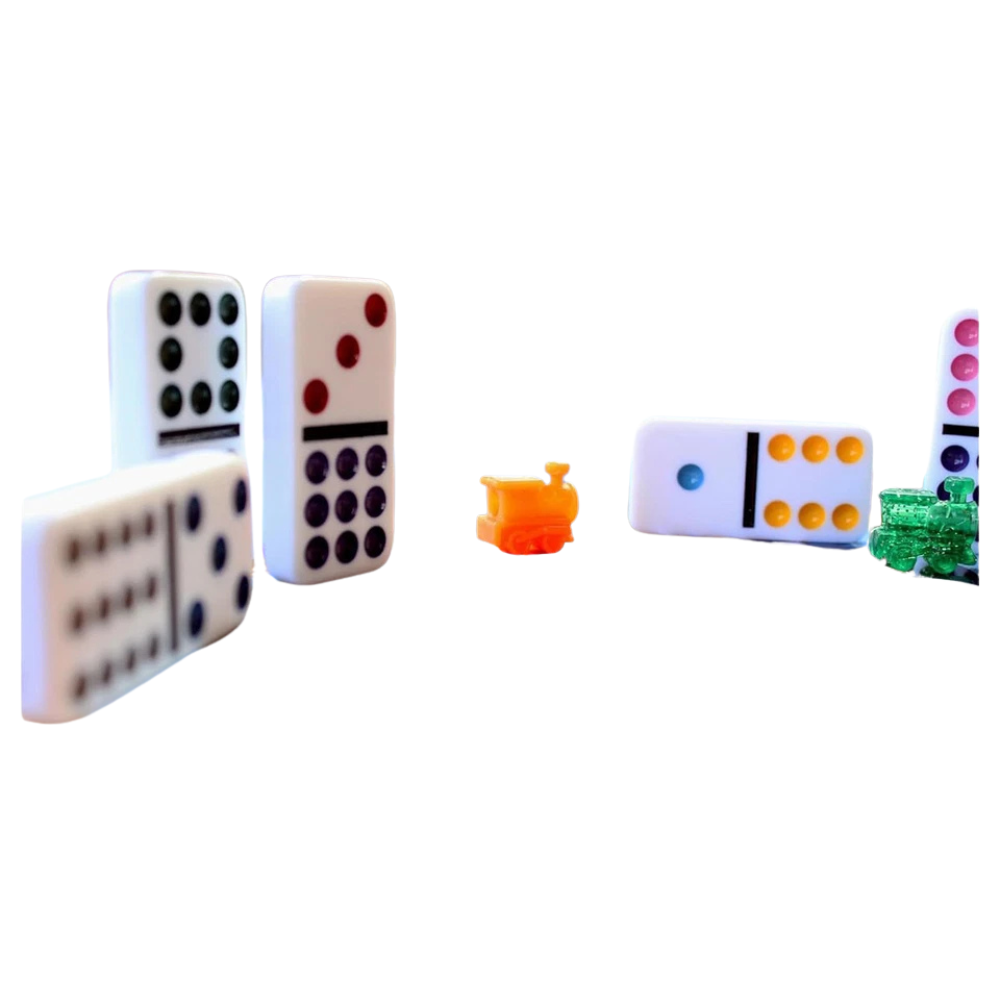 Mexican Train Dominoes Game Classic Family Strategy Board Game for 2–8 Players