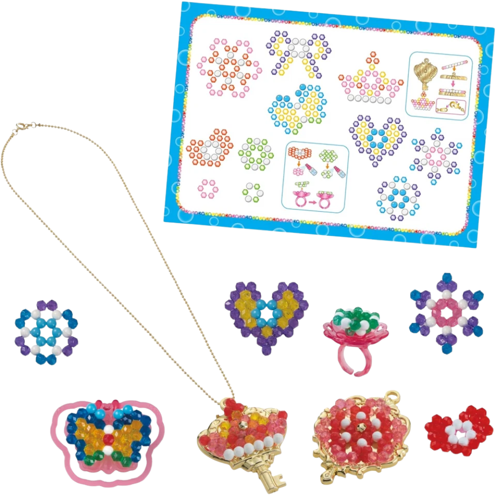Aquabeads Sparkly Accessory Art Craft Bead Kit 300+ Beads Jewellery Set 4+