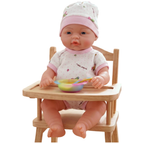 Bibi Doll Anatomically Correct 14 Inch Baby Girl Doll Full Vinyl Body Newborn Toy Gift Set