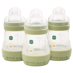 MAM Easy Start Anti-Colic Baby Bottles 160ml Pack of 3 Feeding Bottles