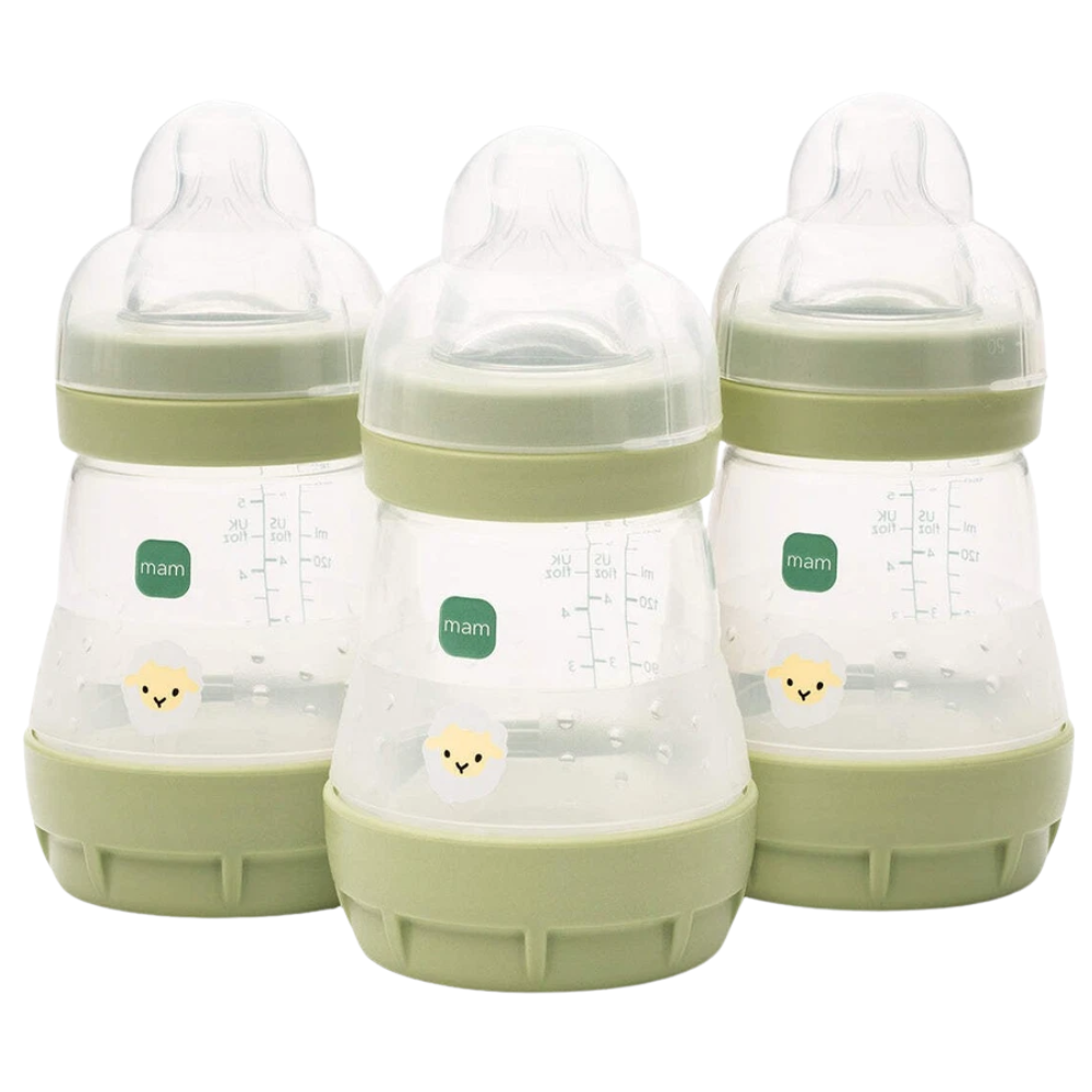 MAM Easy Start Anti-Colic Baby Bottles 160ml Pack of 3 Feeding Bottles