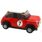 LEGO Mini Cooper Car Model with Custom Rally Prints, 117 Pieces Vehicle MOC Kit