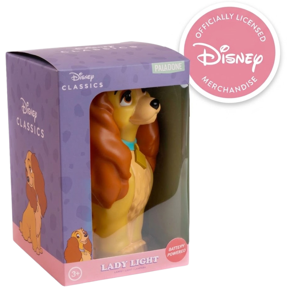 Disney Lady 3D Night Light Lamp 17cm Lady & The Tramp Character Desk Bedroom Nursery Paladone