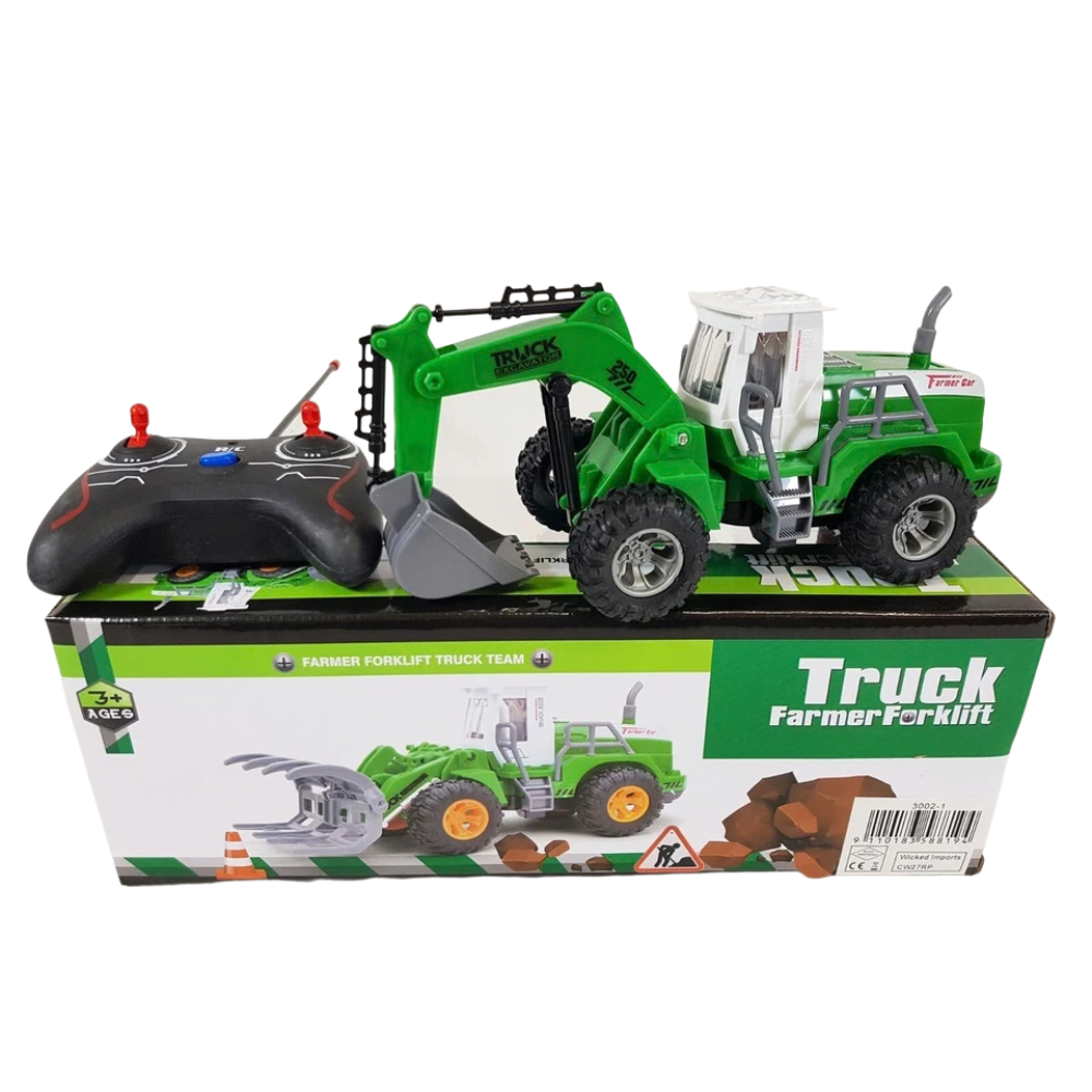 Remote Control Excavator Digger Rc Backhoe Tractor Working Arm Bucket Kids Toy Gift Age 3+ Uk