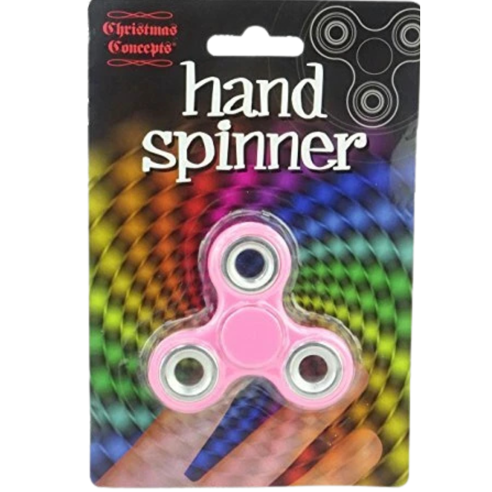 Pink Fidget Hand Spinner Stress Relief Focus Toy Pocket Size Sensory Spinner for Kids Adults Sp-Pink
