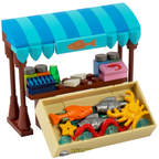 Lego Market Stall Fishmonger Fish & Seafood Shop Genuine Lego Parts City Display Kit