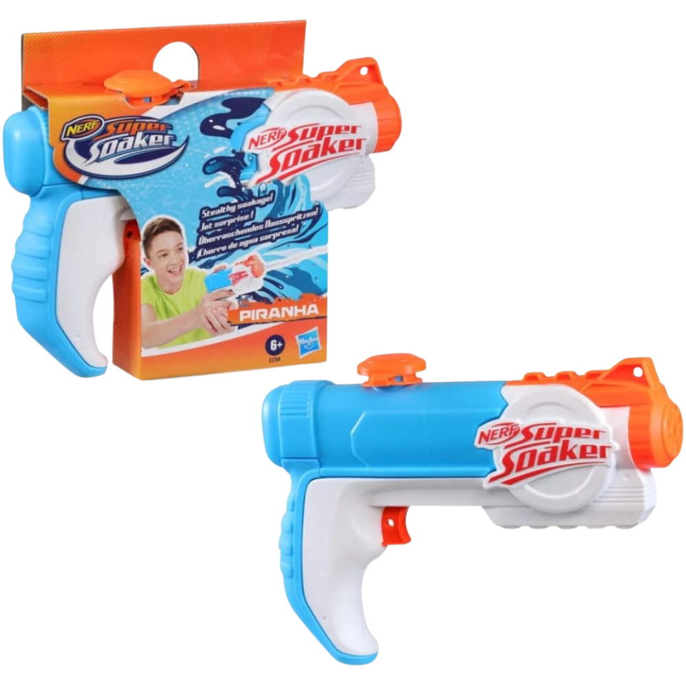 Nerf Super Soaker Piranha Water Blaster Compact Kids Outdoor Summer Water Fight Toy