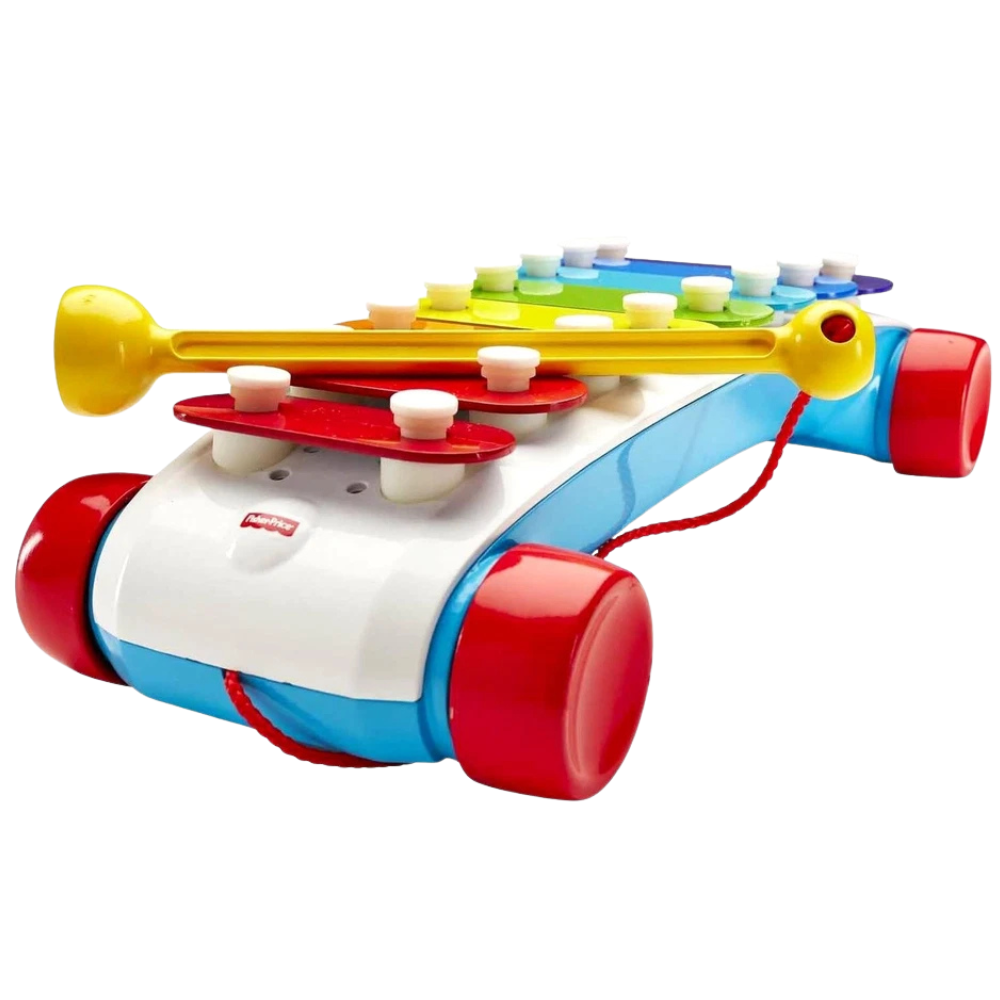 Fisher-Price Baby Xylophone Pull Toy Musical Instrument with Drumstick