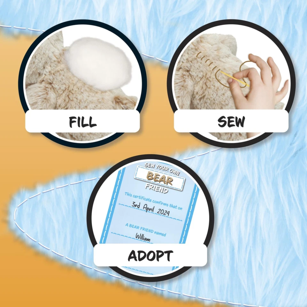Abeec Sewing Kit for Kids Sew Your Own Teddy Bear Craft Kit for Boys and Girls Diy Set