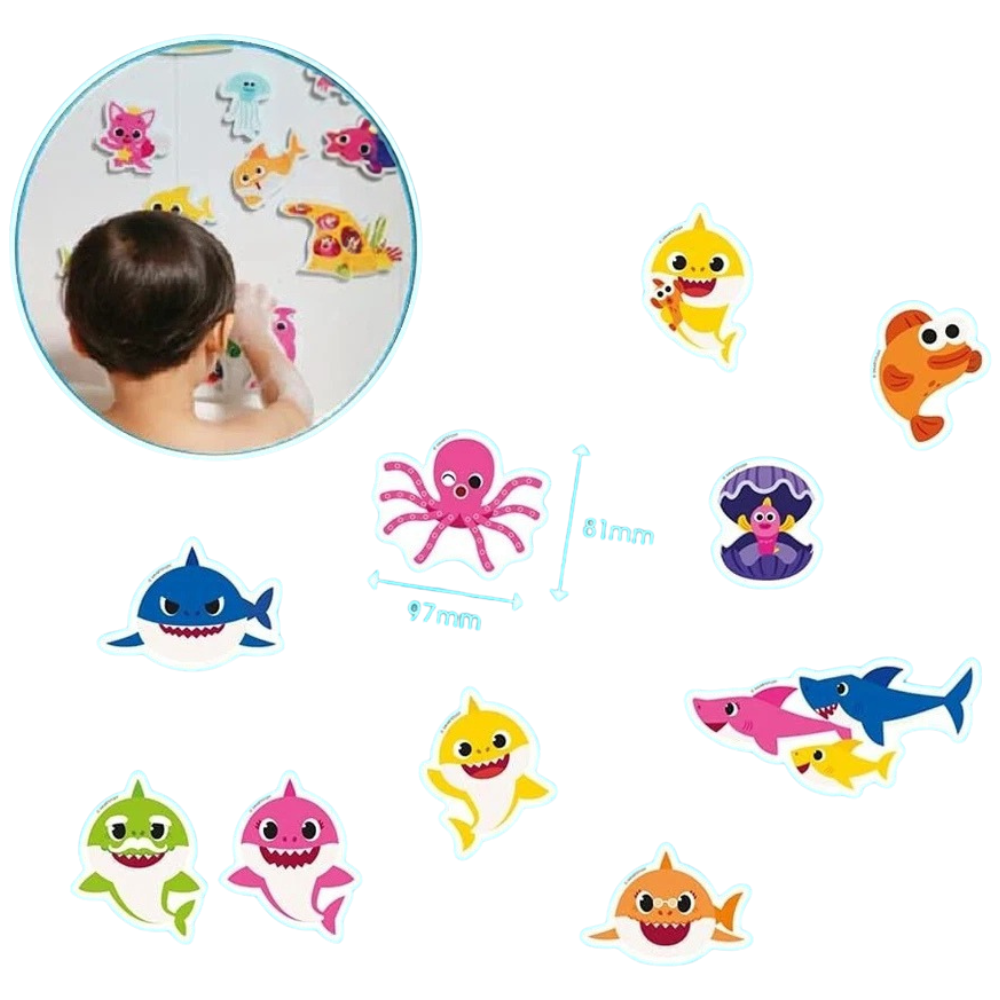 Baby Shark Pink Slime Gelli Baff 2-Pack 300g Bath Toy with 3d Stickers by Zimpli Kids