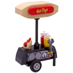 LEGO Hot Dog Stand Cart City Street Food Vendor BBQ Custom Building Set MOC