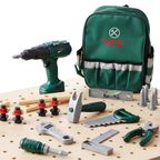 Kids Tool Set Backpack with Working Drill 19 Piece Construction Diy Toy Kit for Boys Girls
