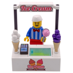 LEGO Ice Cream Stand with Accessories Custom Street Food Stall Kit