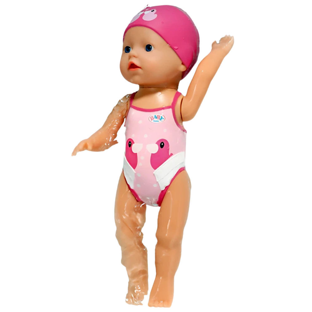 Baby Born My First Swim Girl Doll 30cm, Cute Swimming Baby Doll Toy for Kids Pretend Play