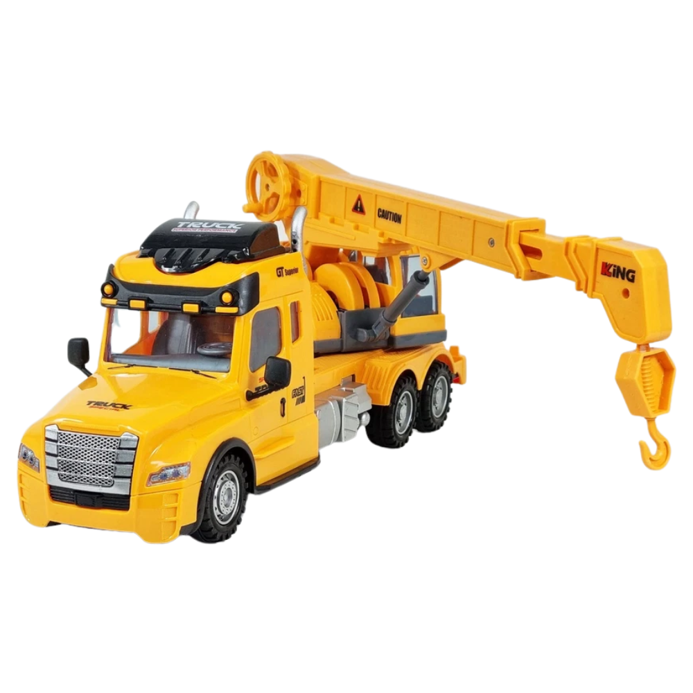 Remote Control Crane Truck RC 36cm Working Lights Sounds Crane Arm Kids 3+