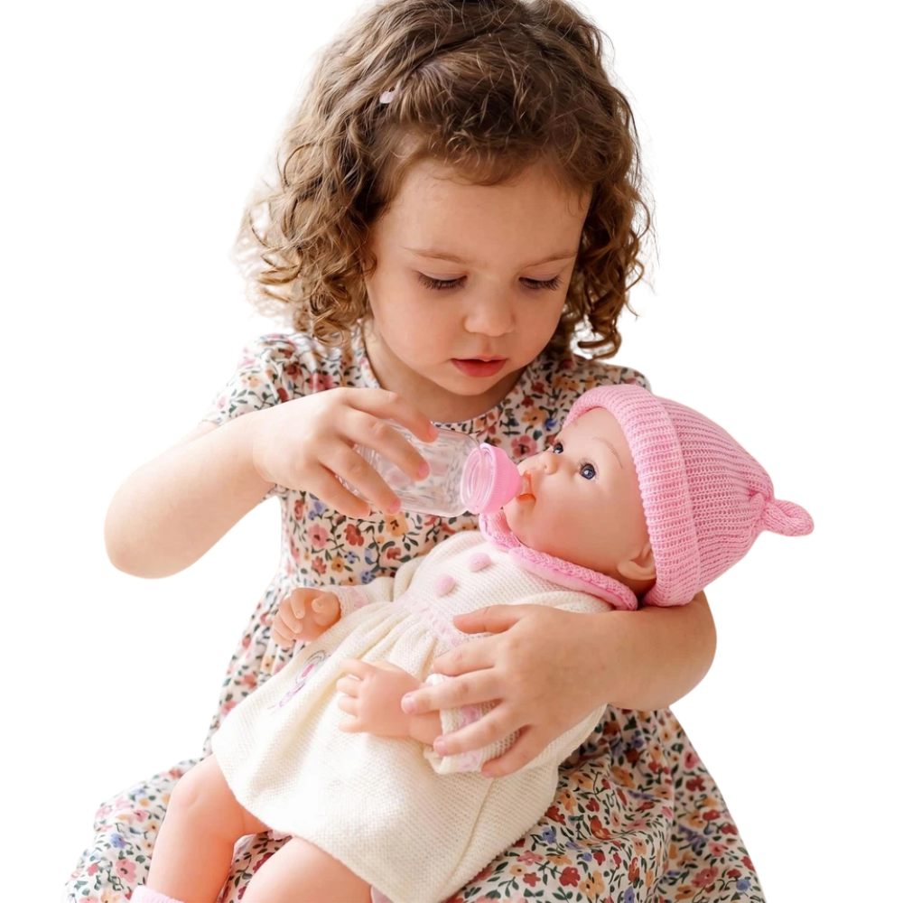 BiBi Doll Lily 20" Realistic Reborn Baby Doll Girl Dummy Bottle Dress