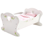 Baby Doll High Chair & Rocking Cradle Wooden Furniture Accessory Set for Bibi Doll Pretend