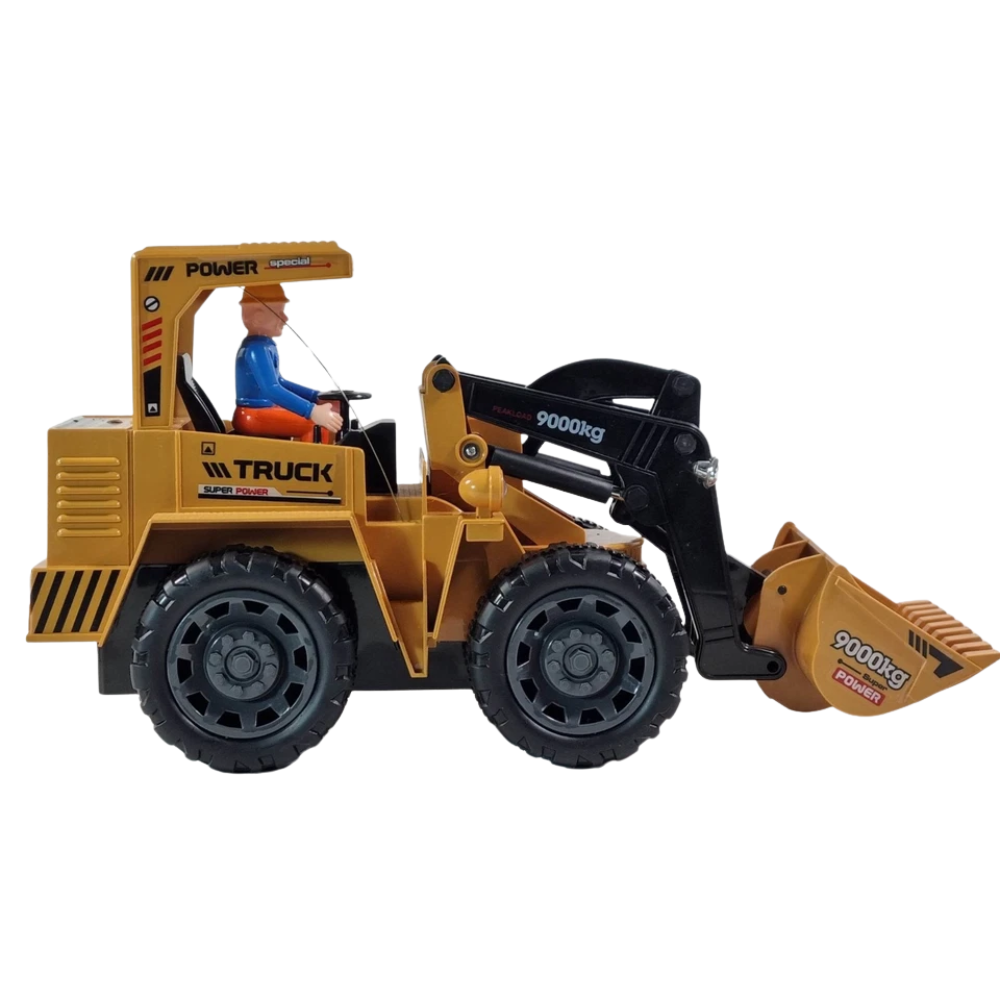Remote Control Construction Bulldozer RC 5CH 45cm Working Lights 360° Kids Toy