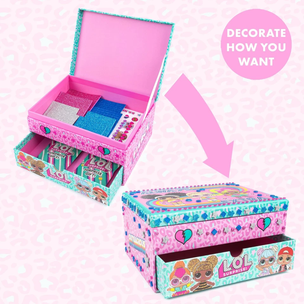 LOL Surprise Jewellery Box Craft Kit For Girls Decorate Your Own Jewellery Storage Gift 5+ Years