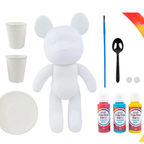 Marble Bear Pouring Kit 23cm Acrylic Paint Art & Craft Set for Kids & Adults