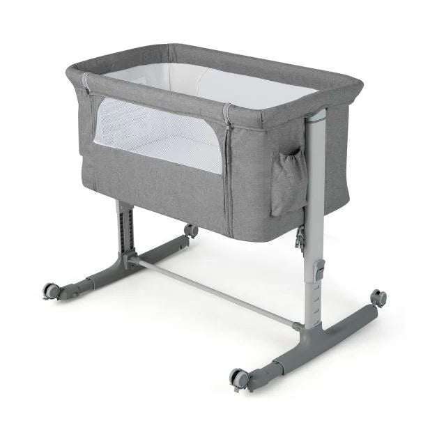3-in-1 Baby Bedside Bassinet with Height Adjustment and Cozy, Plush Mattress