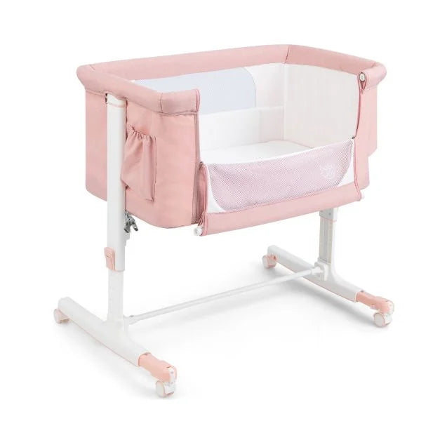 3-in-1 Baby Bedside Bassinet with Height Adjustment and Cozy, Plush Mattress