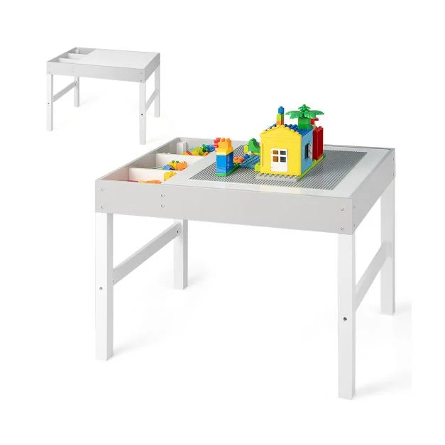 Wooden 3-in-1 Kids Activity Table with Reversible Removable Top