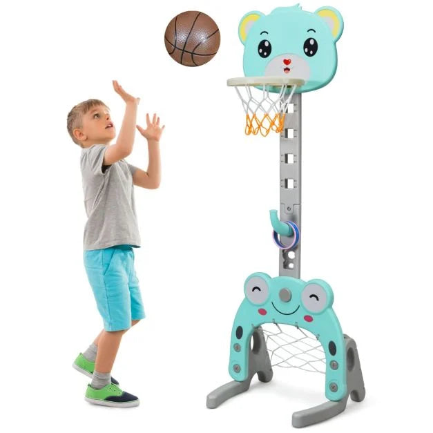 3-in-1 Basketball Set for Kids – Hoop, Stand & Game Accessories