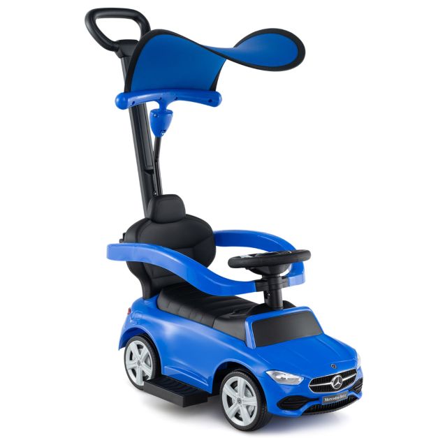 Kids 3-in-1 Push Ride-On Car | Adjustable Canopy & Steering