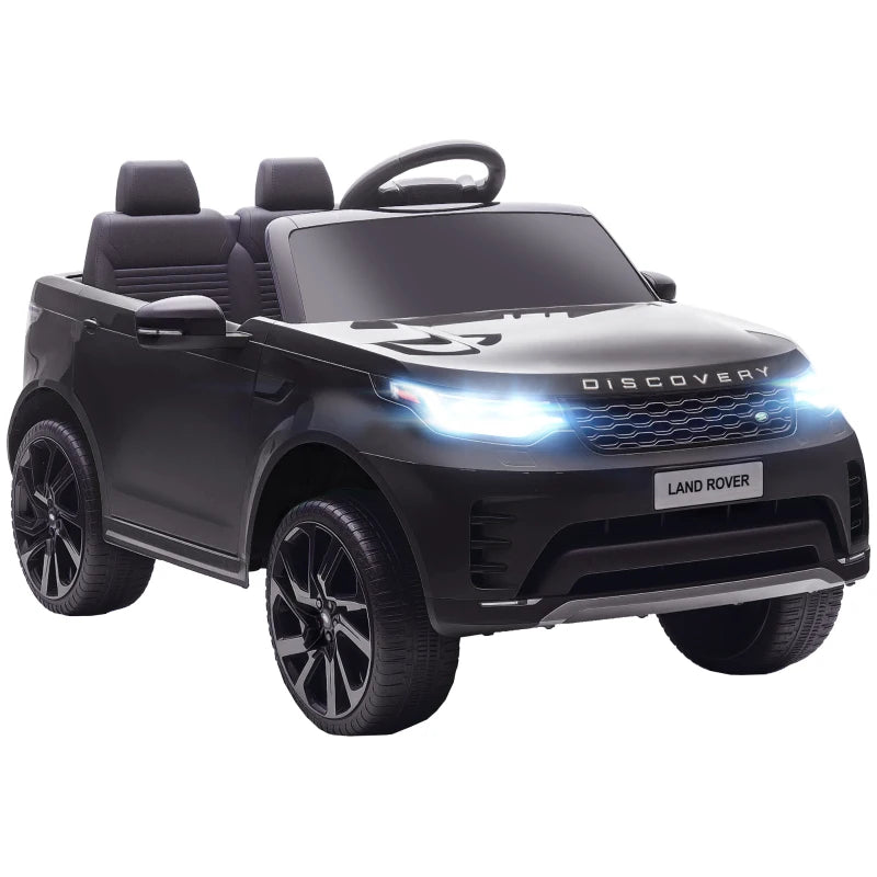 12V Licensed Land Rover Discovery Kids Electric Car with Remote, Lights & Music – Black