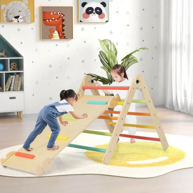 3-in-1 Foldable Triangular Climbing Toys Set for Toddlers