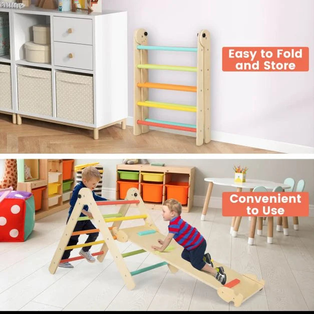 3-in-1 Foldable Triangular Climbing Toys Set for Toddlers