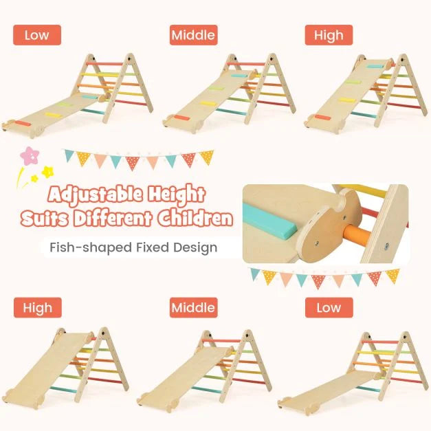 3-in-1 Foldable Triangular Climbing Toys Set for Toddlers