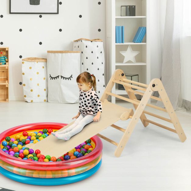 3-in-1 Foldable Triangular Climbing Toys Set for Toddlers