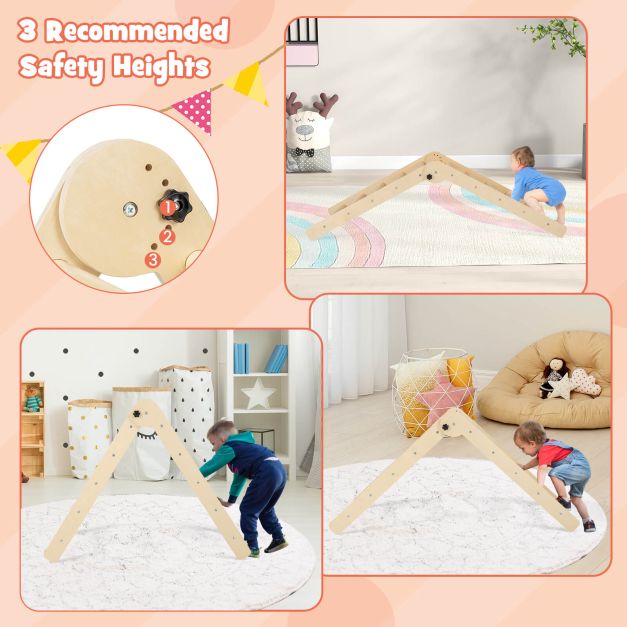 3-in-1 Foldable Triangular Climbing Toys Set for Toddlers