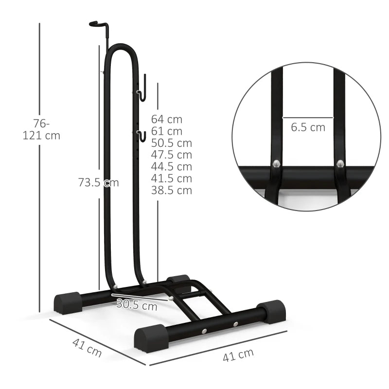 Versatile Bike Rack – Adjustable Hooks for 24"-29" Wheels