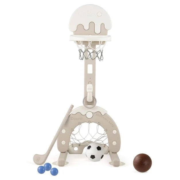 4-in-1 Multi-Sport Kids Activity Set: Hoop, Football Goal, Golf & Ring Toss