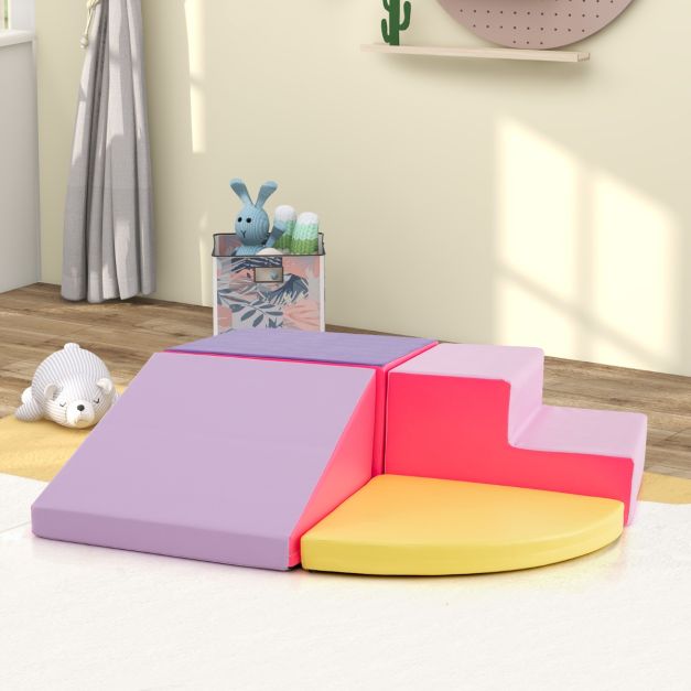 4-Piece Infant Baby Foam Climb & Crawl Block Play Set