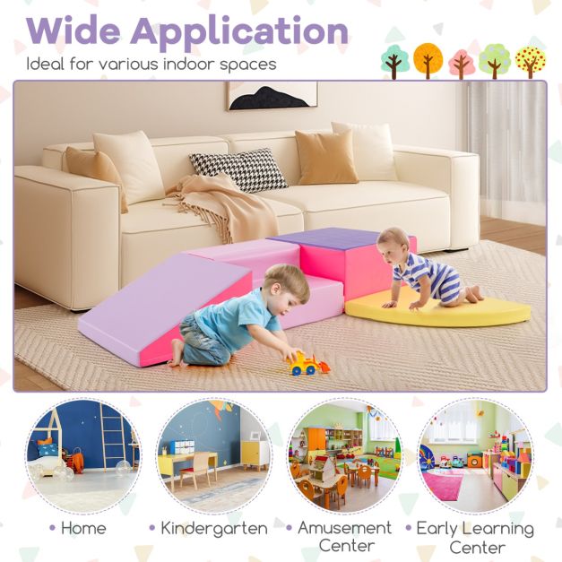 4-Piece Infant Baby Foam Climb & Crawl Block Play Set