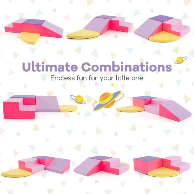 4-Piece Infant Baby Foam Climb & Crawl Block Play Set