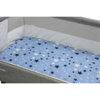 2x Fitted Sheets Compatible with Babylo You & Me Bedside Crib Stars Animals