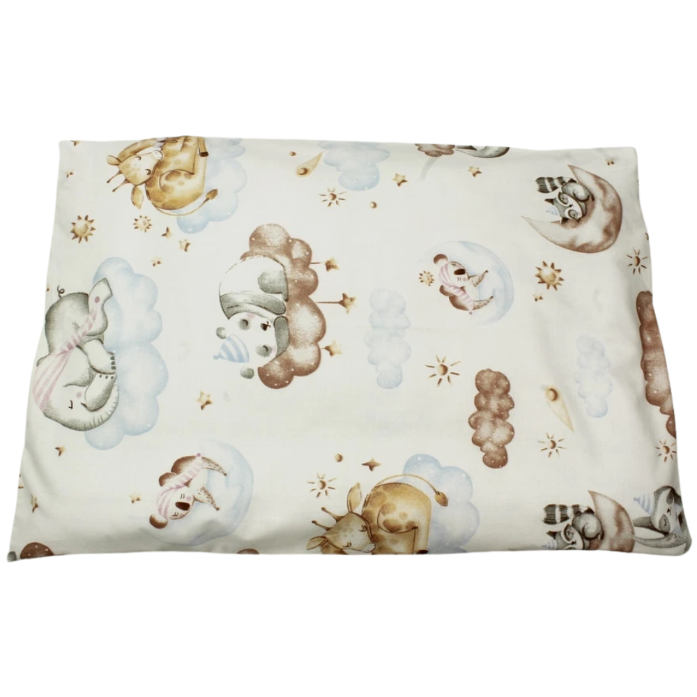Baby Pillowcase 40x60cm 100% Cotton Zipped Pillow Cover Jungle Floral Print