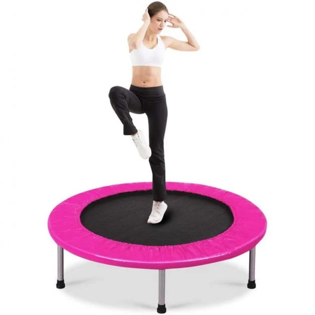 Mini Foldable Trampoline with Durable Springs and Padded Protective Cover