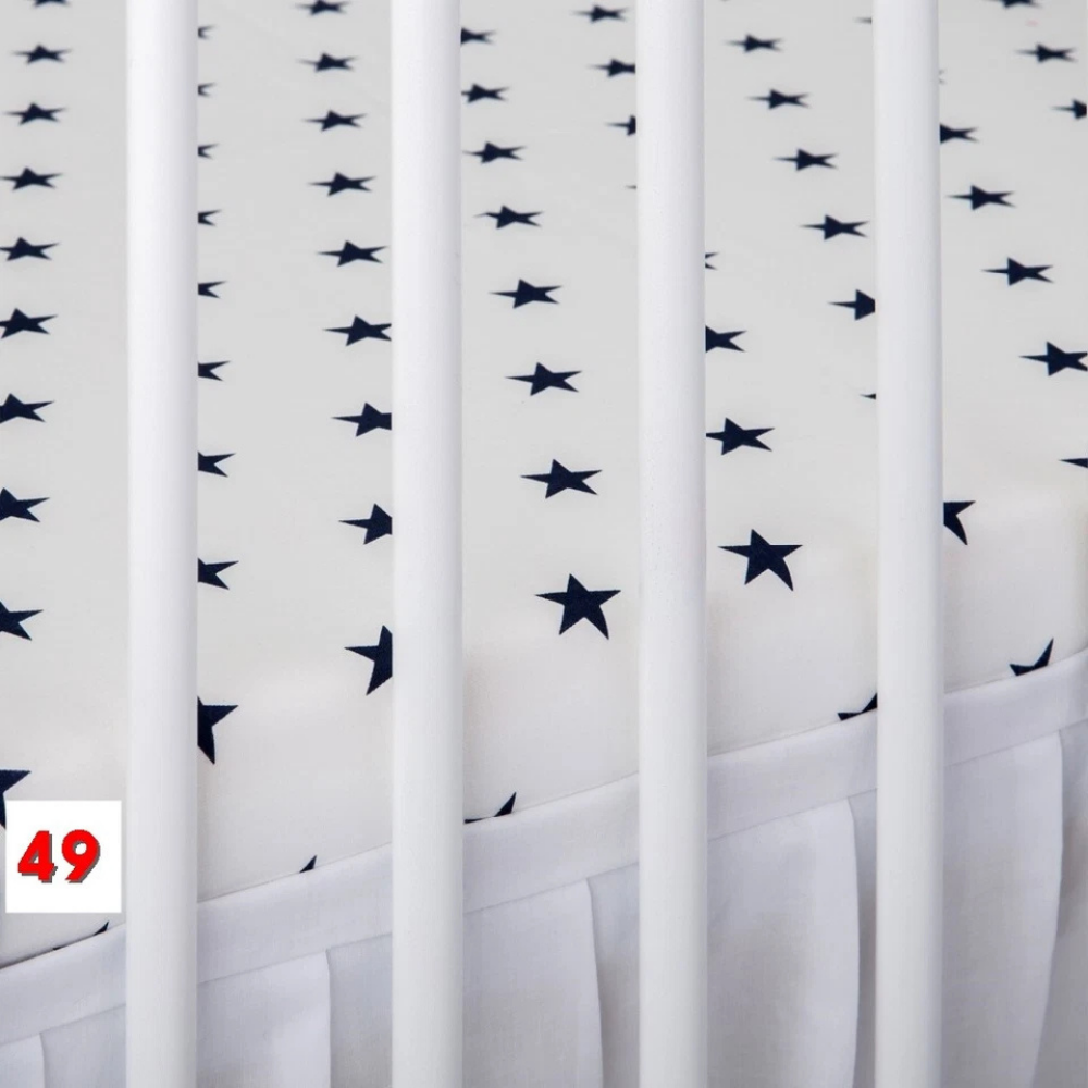 2 Pack 100% Cotton Fitted Sheets for Chicco Next2Me Bedside Crib 55 x 90 cm