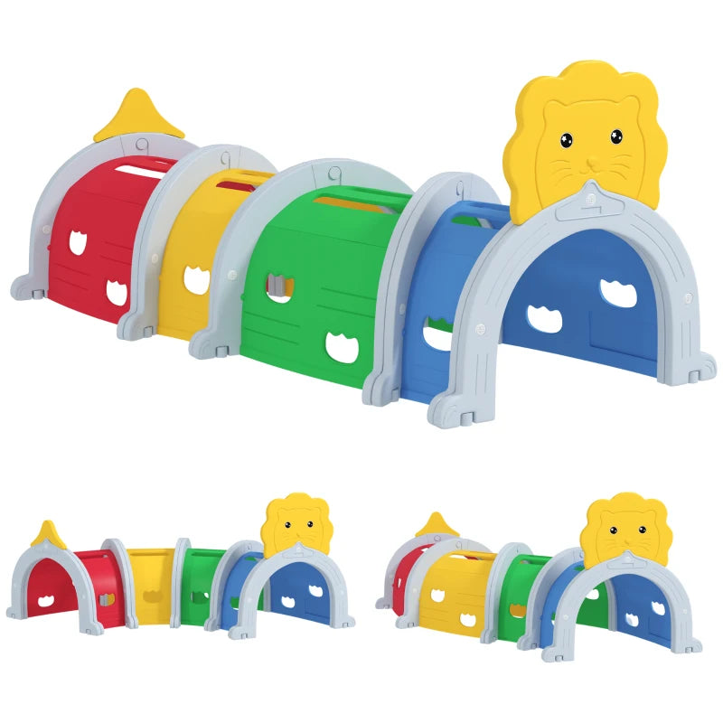 Lion Design Kids Play Tunnel for Ages 3-6 – Fun Crawling & Climbing Indoor/Outdoor Toy
