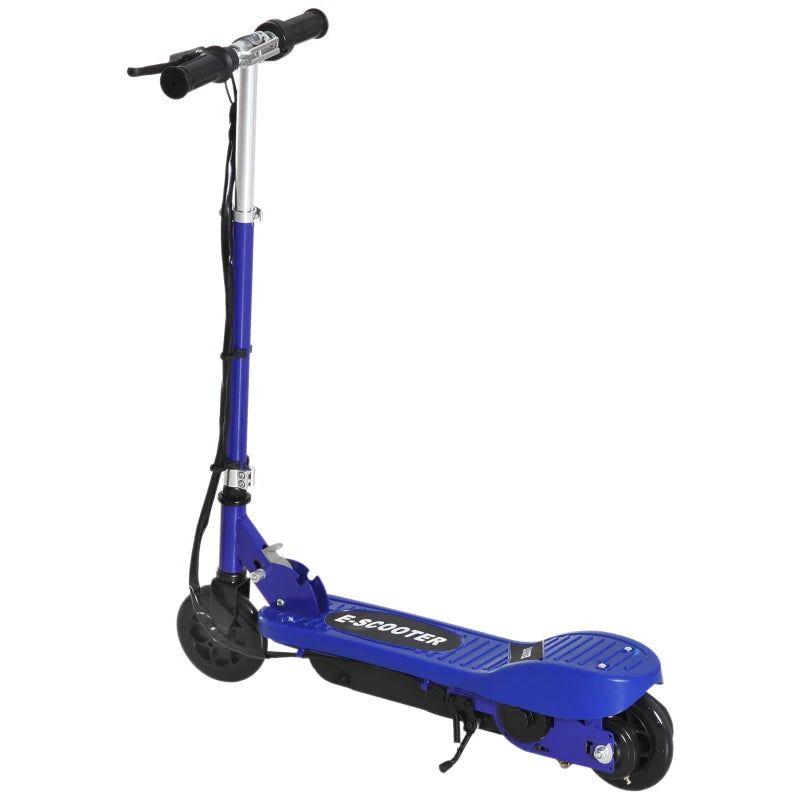Folding Kids Electric Scooter Ride-On for Ages 7-14 – Safe Outdoor Fun in Blue and Black