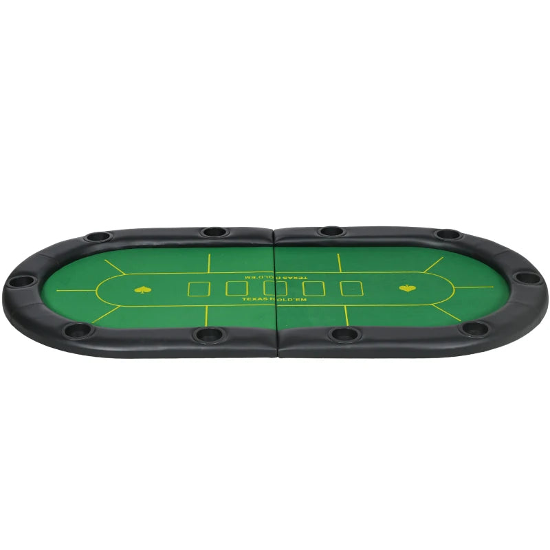 Poker Table Top Mat – Foldable with Cup Holders