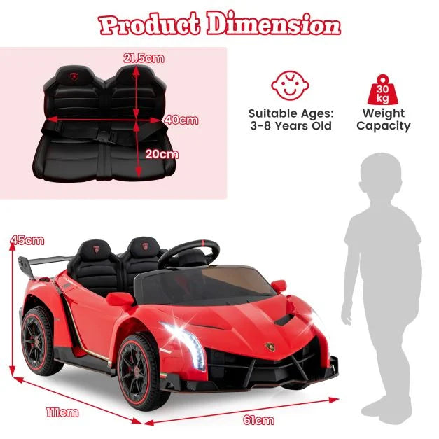 12V Licensed Kids Ride-On Vehicle with Battery Power and Remote Control