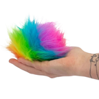 Fluffy Rainbow Sugar Ball Soft Squishy Sensory Fidget Toy Rainbow Stress Relief